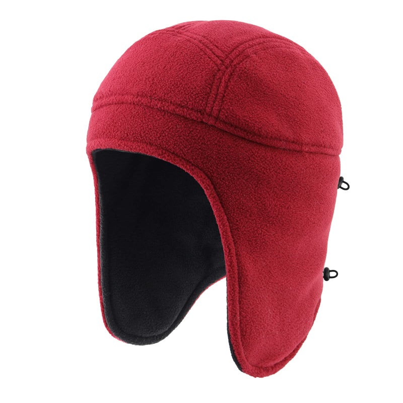 Home Prefer Womens Winter Hats Earflap Beanie Snow Ski Caps Warm Hat for Girls Wine Red - Image 1